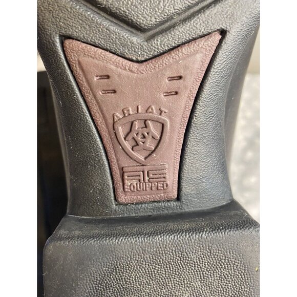 Ariat Black Leather Boots Heritage Roper Style 35501 Size Men’s 8.5 D - Picture 10 of 16